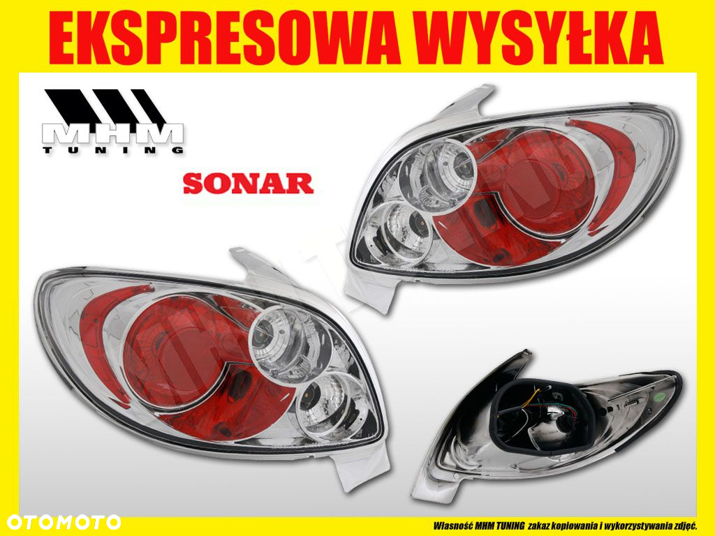 LAMPA TYL KPL PEUGEOT 206 1998- CHROM LEXUS TUNING - 2