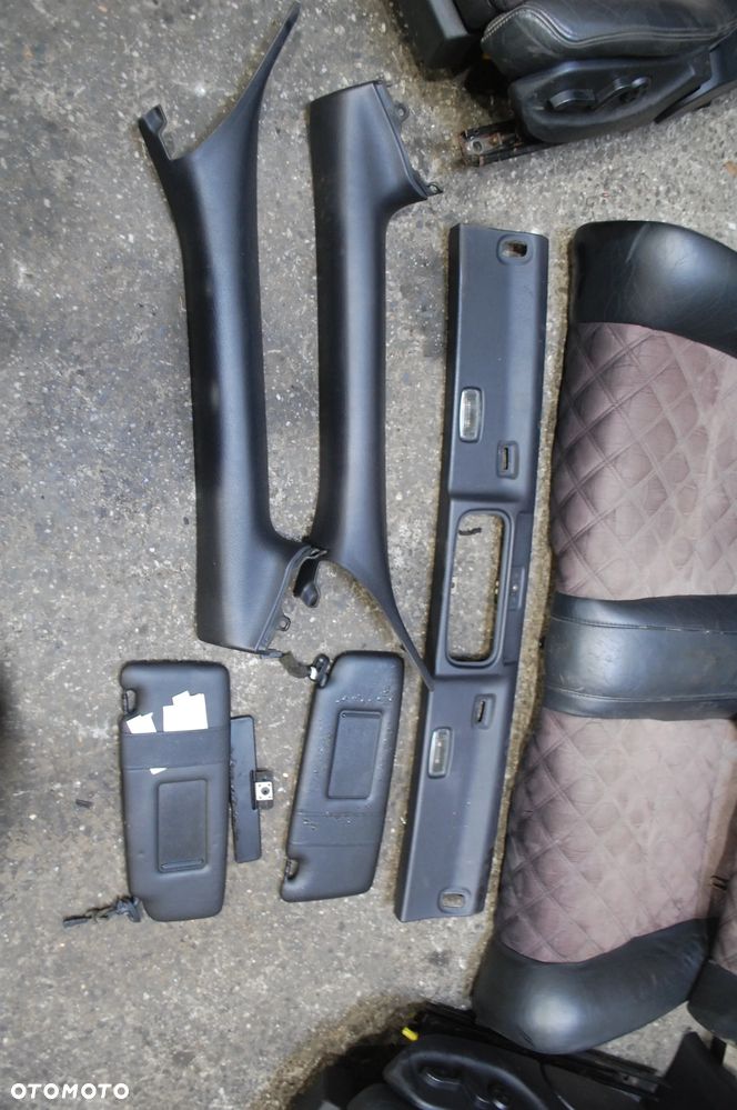 FOTELE + KANAPA + BOCZKI + SŁUPKI CZARNE ELEKTRYCZNE ALKANTARA AUDI A4 B6 B7 CABRIO - 12