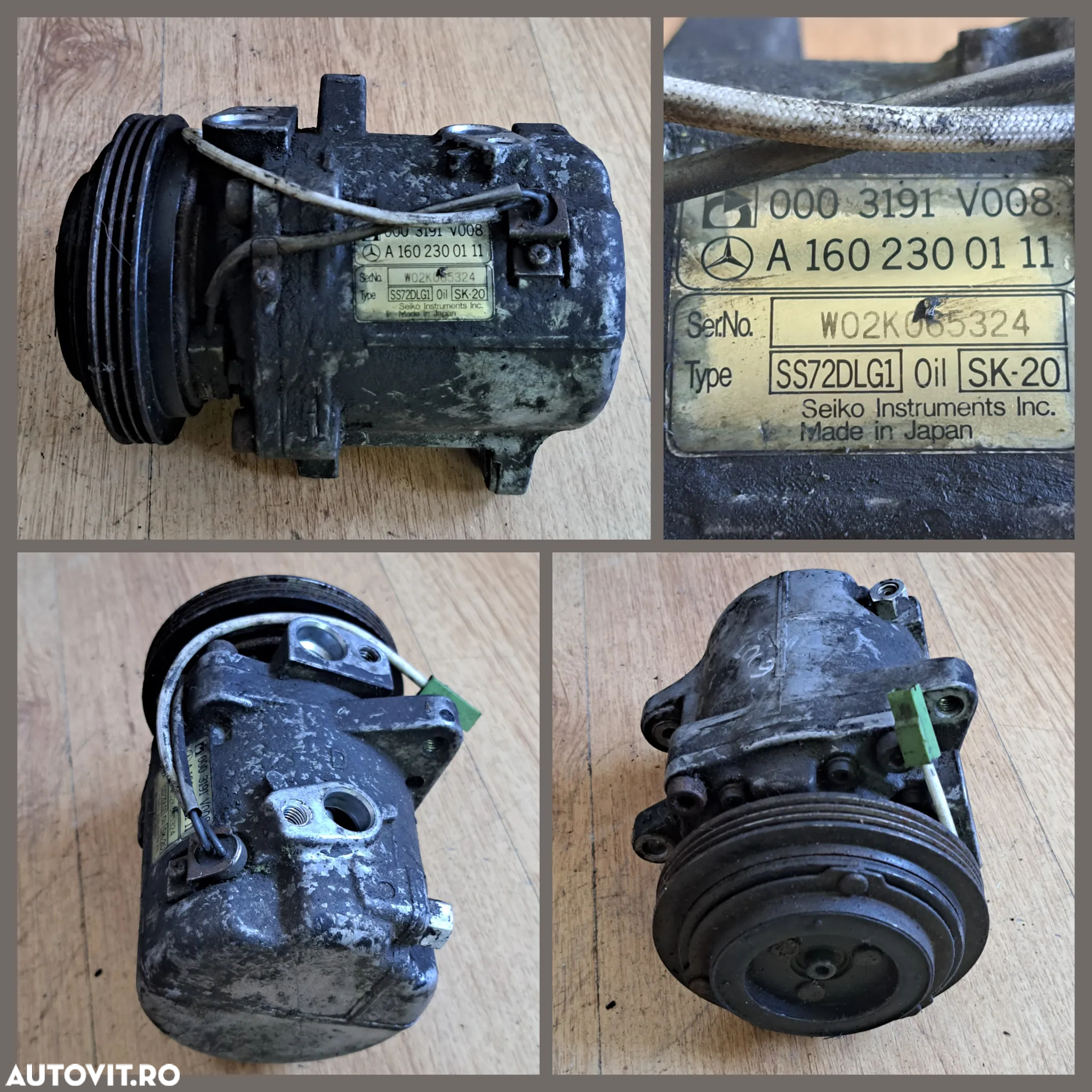 Compresor clima ac aer conditionat climatronic Saab 93 9-3 1.9 ttdi Opel Vectra A C 2.0 dti 2.2 d Peugeot 407 Citroen C5 Peugeot 508 BMW Honda Acord Smart Fortwo Vw Passat B5.5 - 7