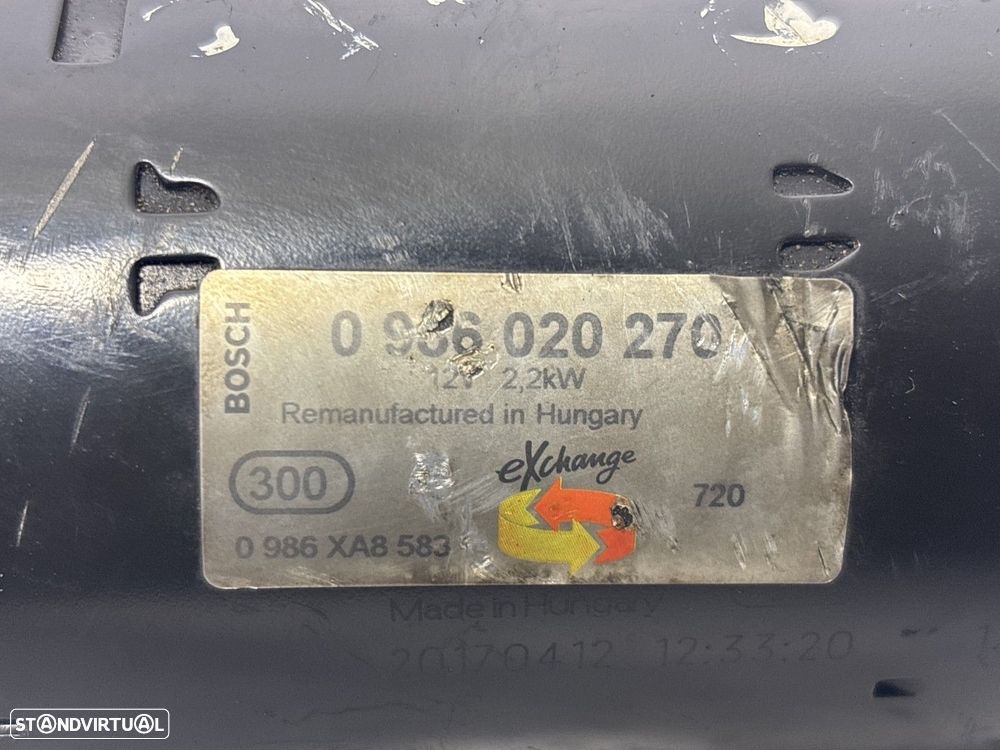 Motor de arranque VW TRANSPORTER V 2.5 TDI REF. 0986020270 MOTOR BNZ - 3