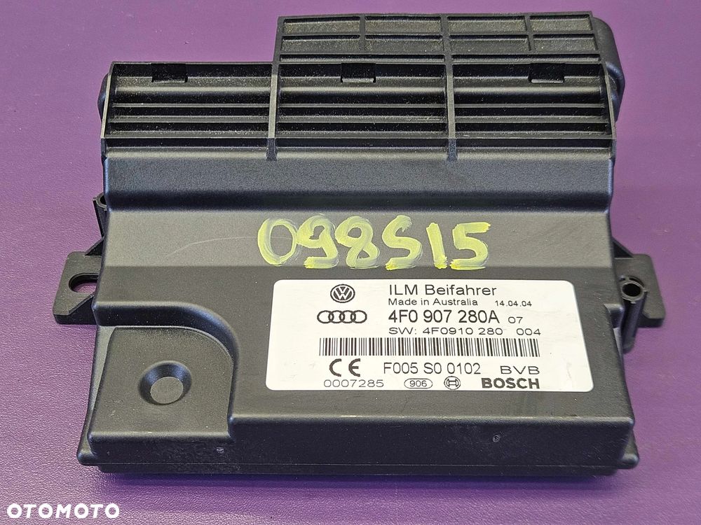 Moduł 4F0907280A 4F0910280 Sterownik Komputer ILM Zasilania Pradu Sieci Mocy Audi A6 C6 - 3