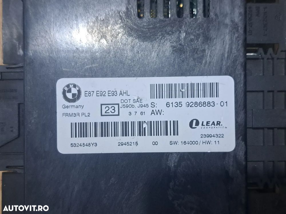 Unitate de control ECU modul FRM 3 AHL Original BMW E87 LCI E90+LCI E91+LCI E92+LCI E93++LCI E84 E89 - 2