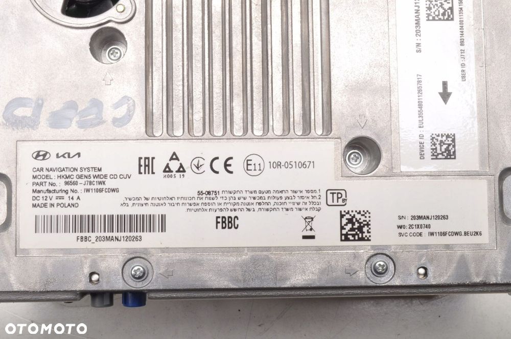 KIA CEED III RADIO NAWIGACJA 96560-J7BC - 9