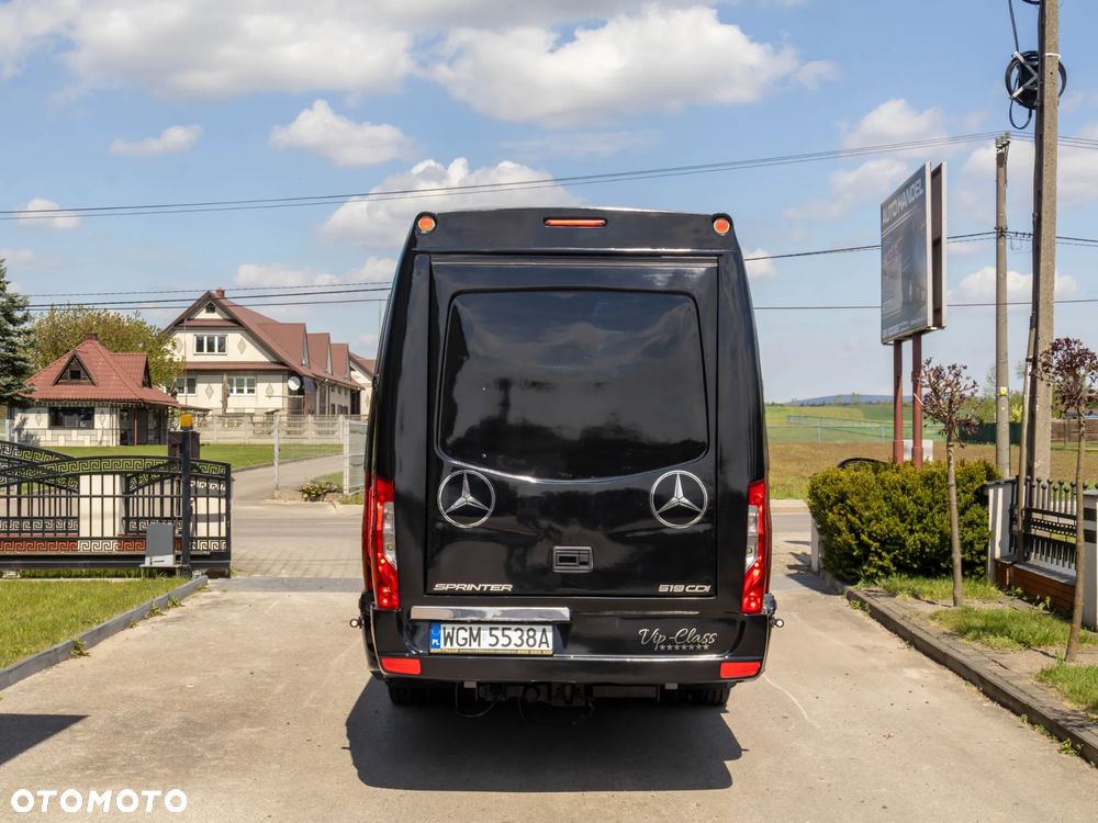 Mercedes-Benz SPRINTER 3.0 V6 / AUTOBUS 21-MIEJSC / ZABUDOWA MERCUS + PLECAK / AUTOMAT / TV + LODÓWKA / FULL WERSJA / ZNIKOMY PRZEBIEG 70 TYŚ KM! / STAN FABRYCZNIE NOWY! - 9