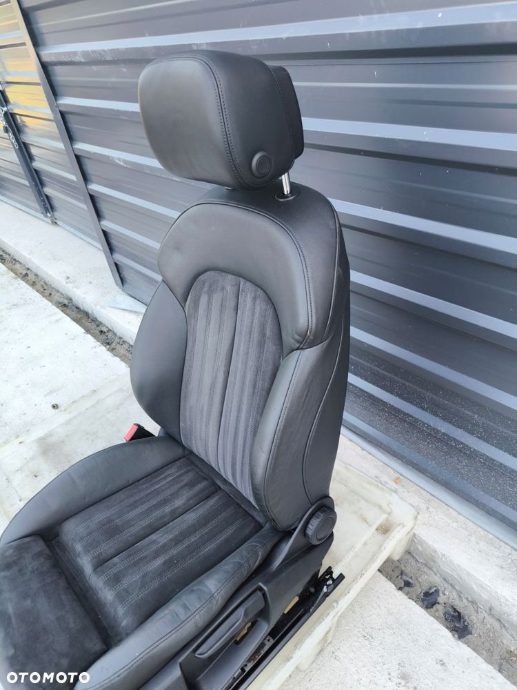 FOTEL KIEROWCY SKÓRA + ALCANTARA PODGRZEWANY A6 C7 A7 4G8 ORYGINAŁ ! - 12