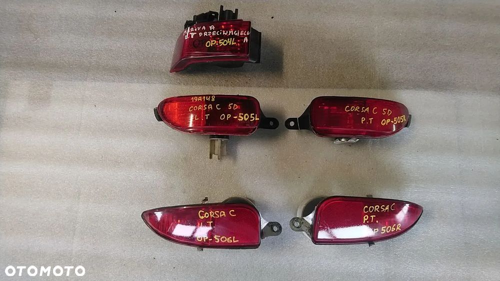 LAMPY TYŁ LEWE PRAWE OPEL LAMPA PRZECIWMGIELNA - 28