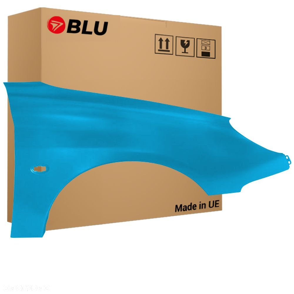 BLU Błotnik PEUGEOT 206 CC KNY Prawy Przód Niebieski 1998-2009 BleuTivoli - 1