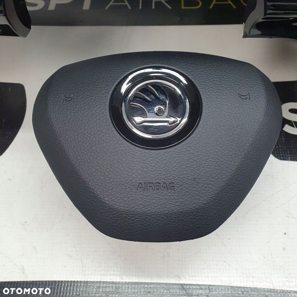 SKODA CITIGO DESKA ROZDZIELCZA KONSOLA KOKPIT PULPIT PODUSZKI AIRBAG AIR BAG PASY KIT SET - 8