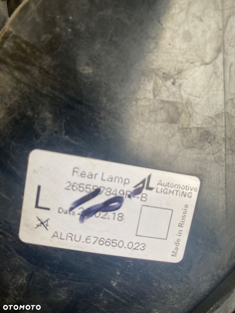 RENAULT CAPTUR 1 I lift LAMPA TYLNA LEWA W BŁOTNIK BŁOTNIKA LEWY TYŁ TYLNIA LEWA 265557849R - 8