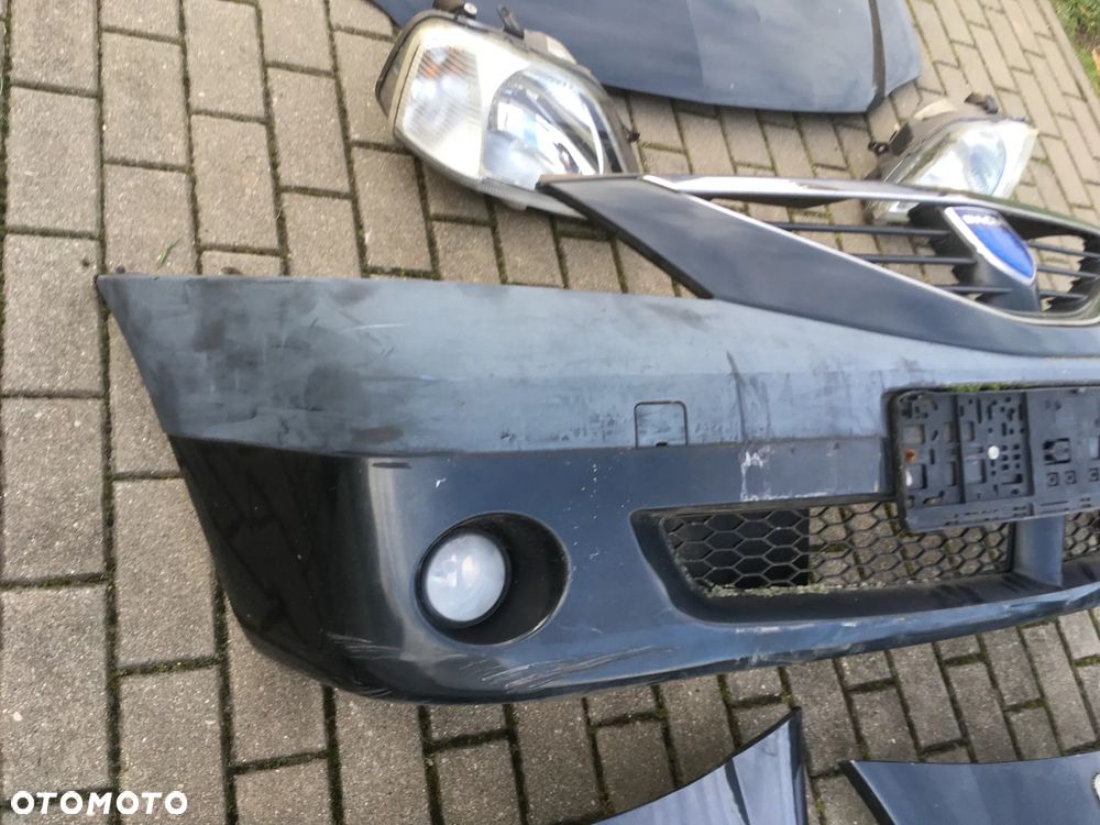 DACIA LOGAN PRZÓD KOMPLETNY ZDERZAK MASKA BŁOTNIK LAMPA REFLEKTOR TEKNA - 5