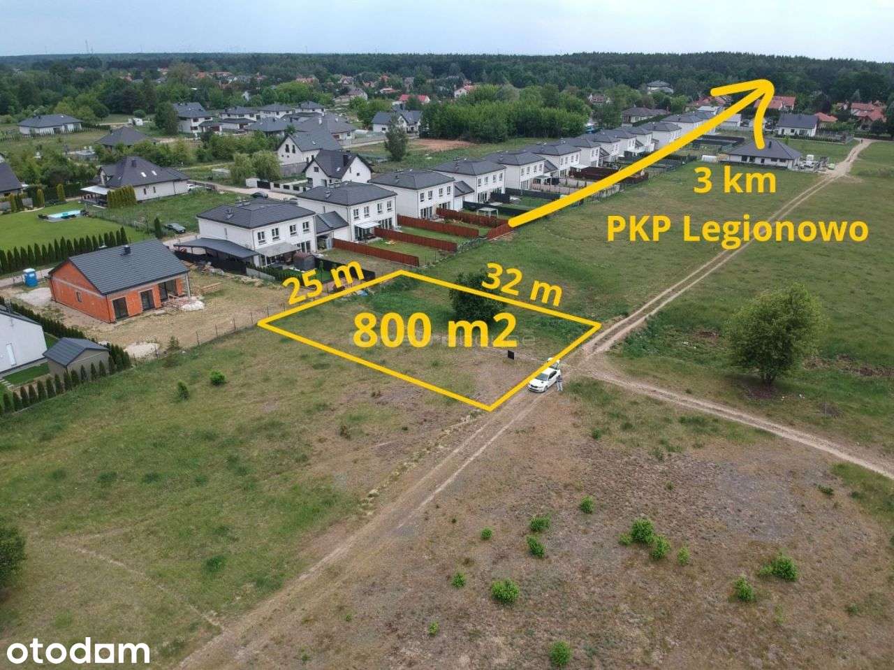 Legionowo działka 800 m² pod dom/bliźniak, Mn1 - Pełny obrazek: 3/4