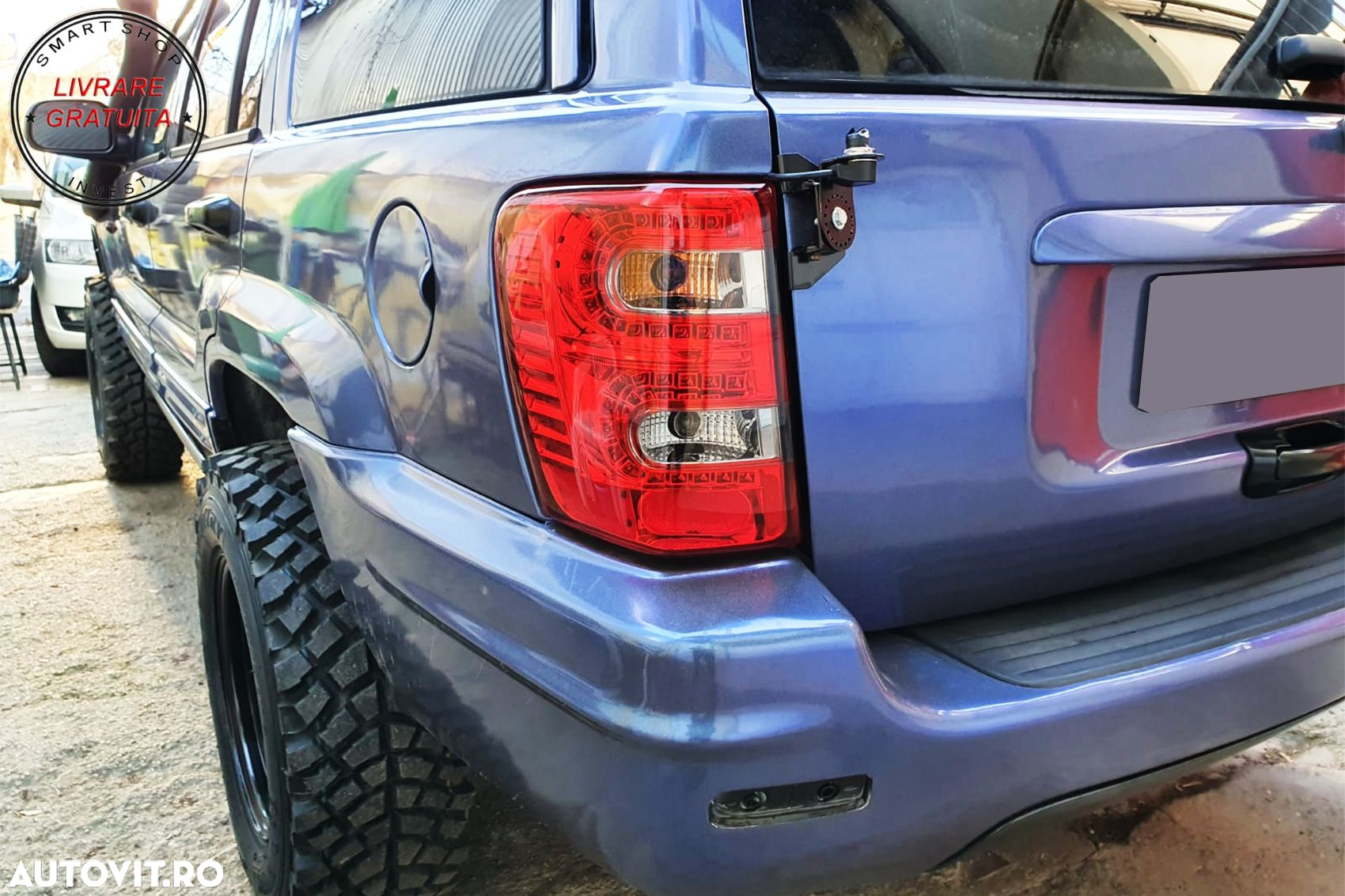 Stopuri LED JEEP Grand Cherokee (1999-05.2005) Rosu Fumuriu- livrare gratuita - 10