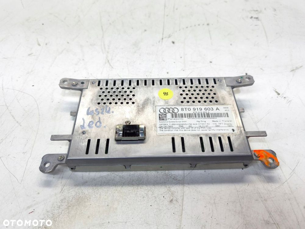 WYŚWIETLACZ MMI AUDI A4 B8 A5 8T Q5 8R 8T0919603A USZKODZONE PODŚWIETLENIE - 6