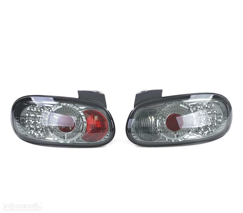 FAROLINS TRASEIROS LED MAZDA MX 5 98-05 FUNDO PRETO - 1