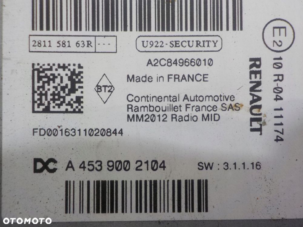 SMART FORFOUR II 1.0 B 16r 5D radio CD nawigacja A4539002104 - 12