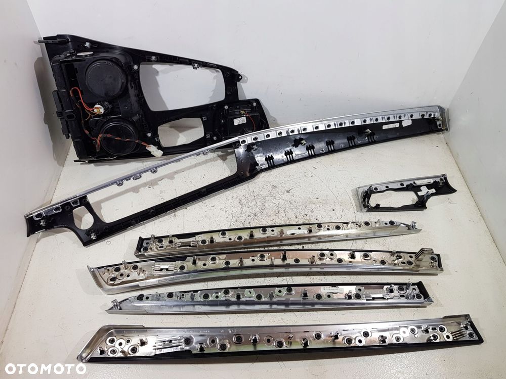 dekory listwy deski rozdzielczej bmw f10 f11 lift eur komplet black schwarz - 12