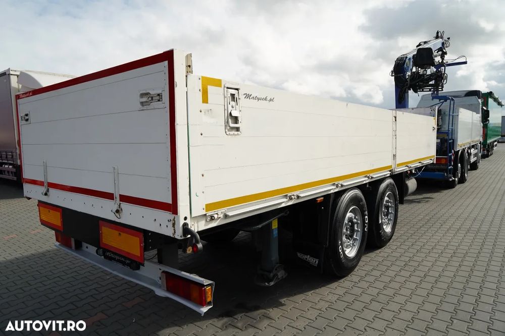 Mercedes-Benz / ACTROS 2548 / 6x2 / Combinație platformă rabatabilă - 6,5 m / Axă liftantă / + HDS FASSI / Rază de acțiune: 10,85 m / FIFTH FIFTH FIRST REAR / ROTATOR / FURCĂ PENTRU PALEȚI / Remorcă 6,5 m / SAF / - 14