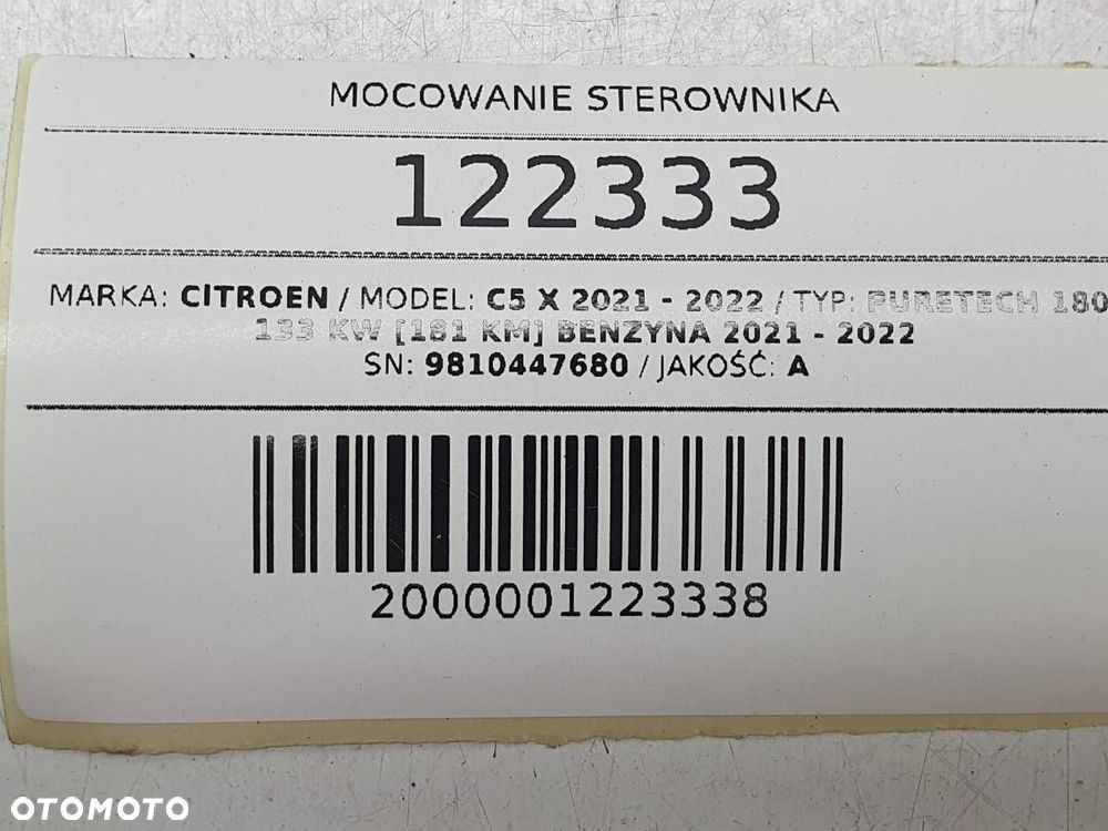 MOCOWANIE PODSTAWA STEROWNIKA KOMPUTERA CITROEN C5 X 9810447680 - 5