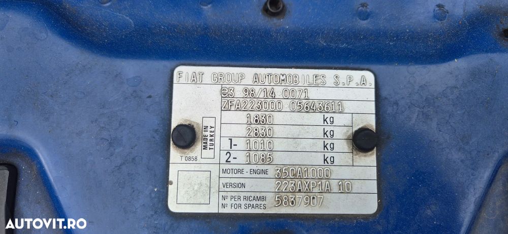 Piese de Fiat Doblo 2008 1.4 mpi benzina E4 - 4