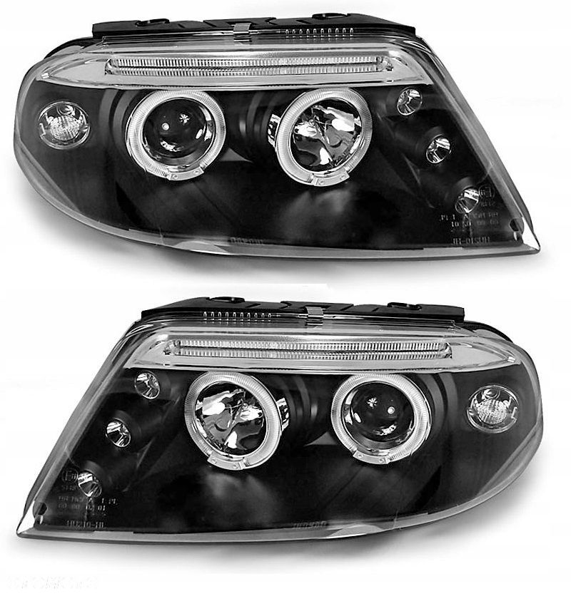Reflektory Lampy kpl L+R Tuning Czarne VW Passat B5 3bg Lift FL 2000-2005 - 2