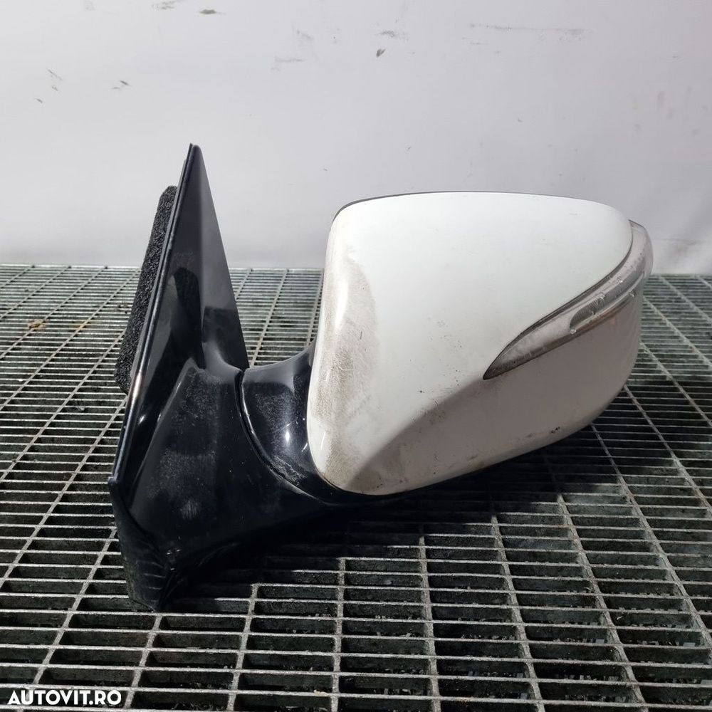 Oglinda stanga Hyundai Santa Fe 3 2012 - 2016 4 Usi Creamy White NCW (1351) Fără ... - 1