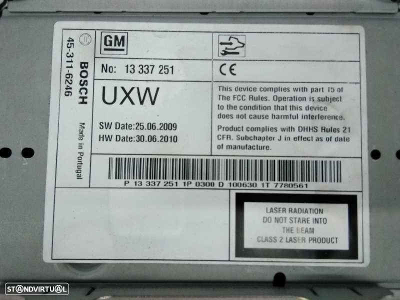 SISTEMA NAVEGAÇÃO GPS OPEL ASTRA J 2010 -13346052 - 1