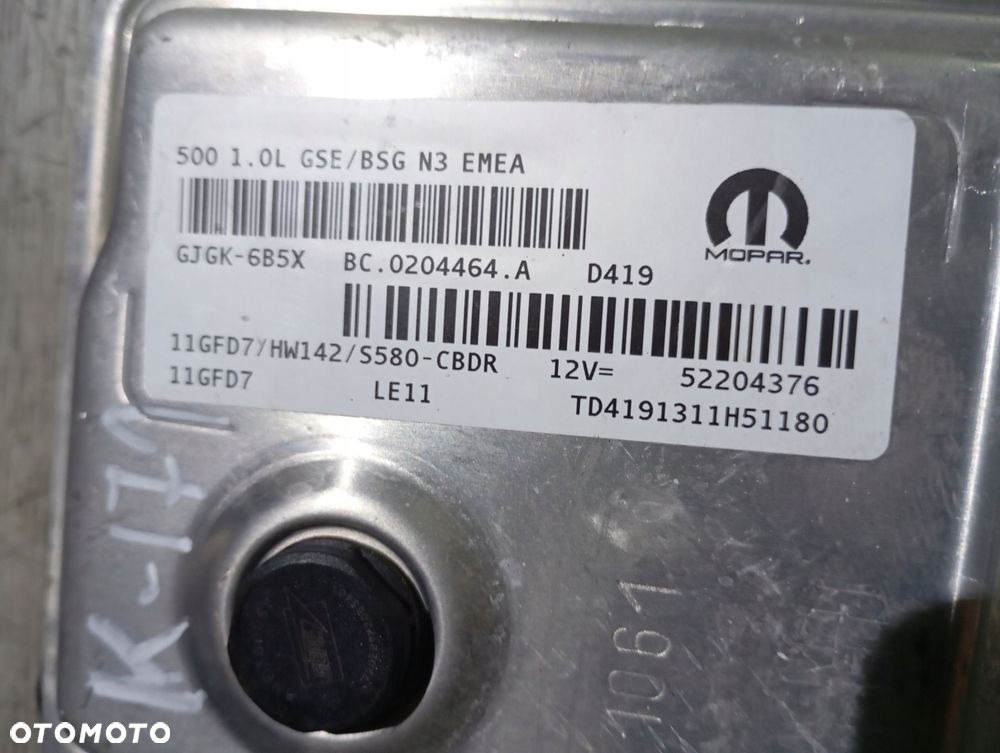 fiat 500 1.0 komputer sterownik silnika 52204376 - 2