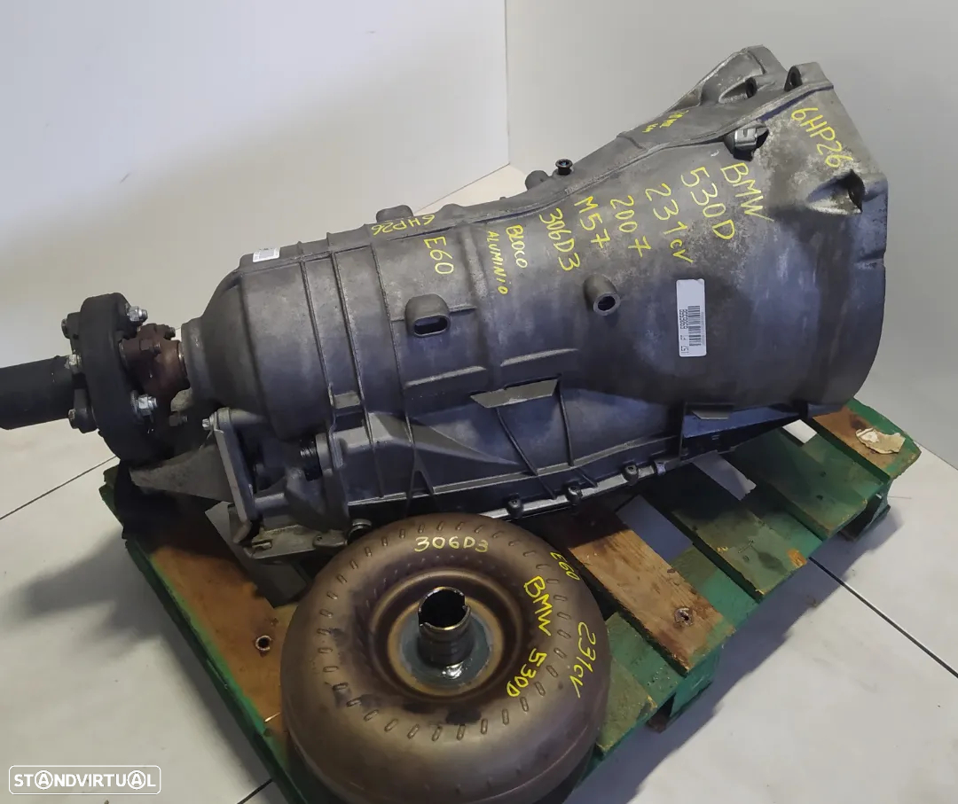 Motor Bmw 530D 231cv E60 M57 306D3 bloco aluminio caixa velocidades 6HP26 - 12