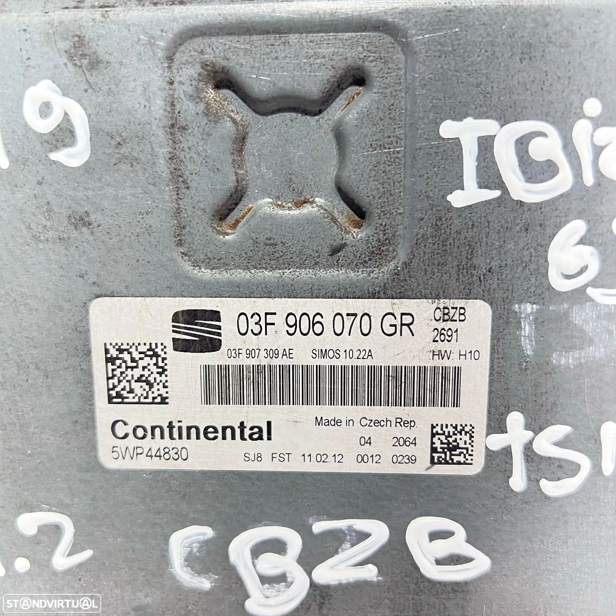 .Centralina Motor Continental Seat Ibiza 6J 1.2 TSI CBZB 03F 906 070 GR / 5WP44830 - 1