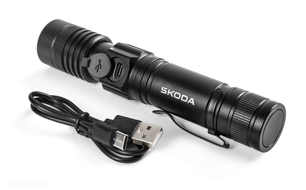 Latarka LED Z magnesem, klipsem i dwoma diodami. - 4