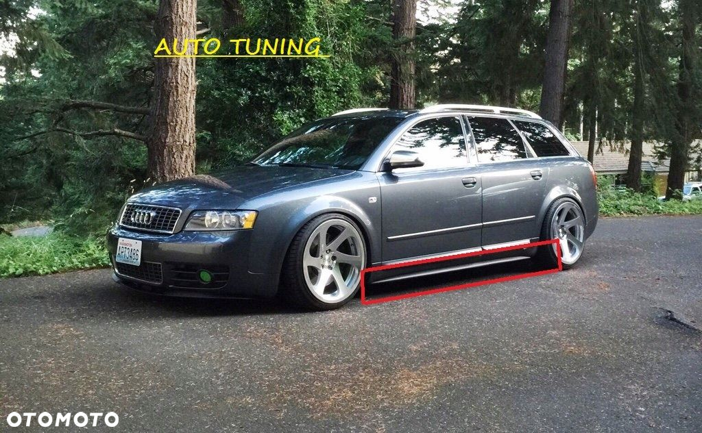 AUDI A4 B6 B7 S LINE NADKŁADKI LISTWY POD PROGI  LISTWY NA DRZWI PODKŁAD - 7