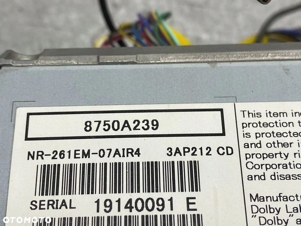 RADIO MODUŁ MULTIMEDIA MITSUBISHI LANCER VIII 8750A239 ORYGINAŁ - 12