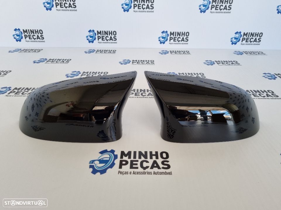 Capas de espelho BMW X3 (F25) X4 (F26) X5 (F15) X6 (F16) Preto Brilho Look M - 2