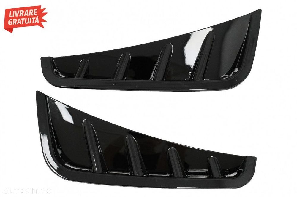 Ornamente bara fata flapsuri Negru Lucios Mercedes C-Class W205 S205 F - 1