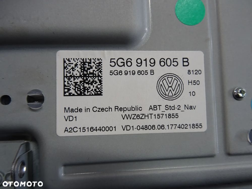 5G6919605B 3Q0035864C ekran MIB2 nawigacja VW Passat B8 Tiguan Golf VII czesci - 4