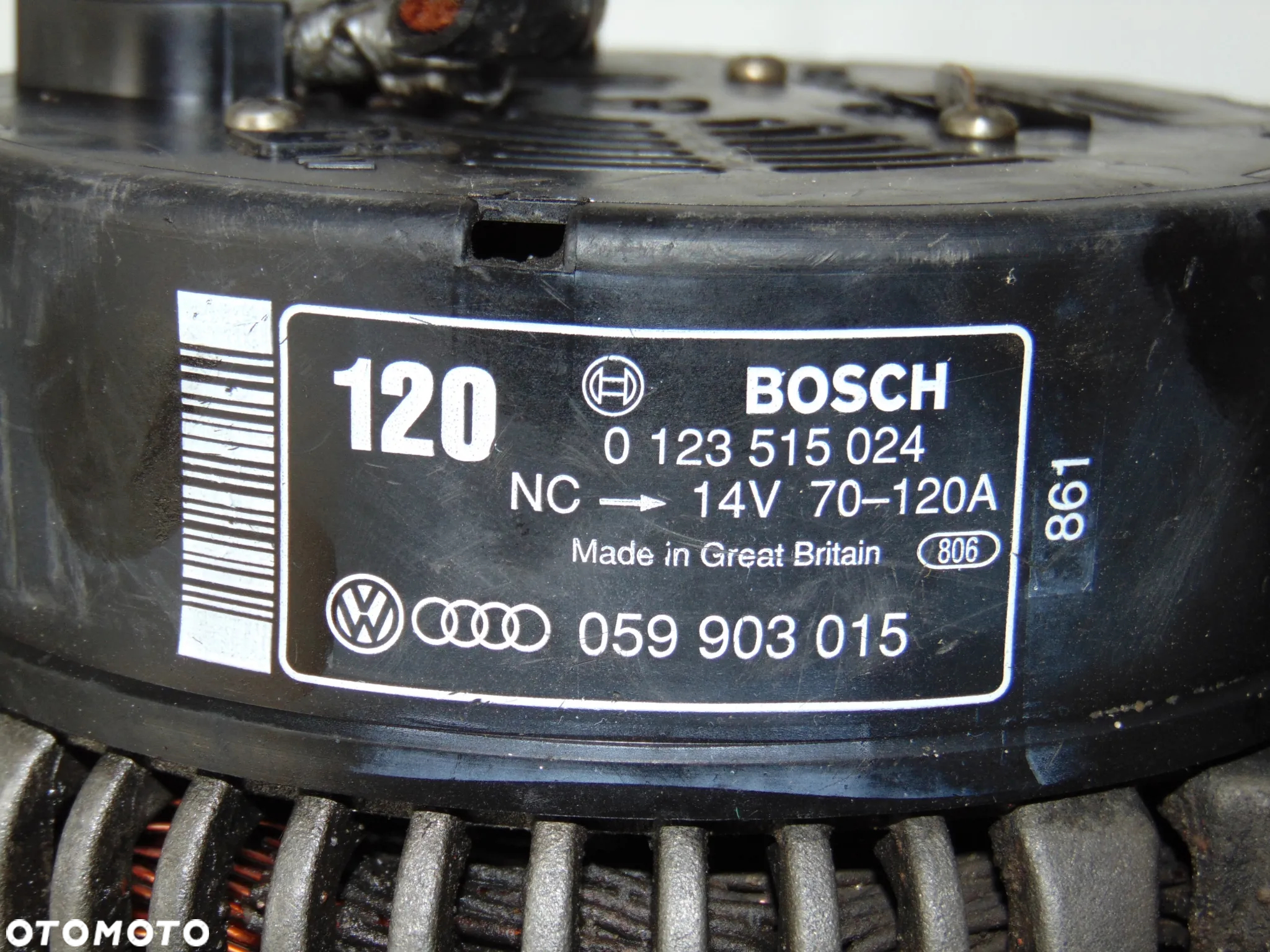 ORYGINAŁ alternator 0123515024 059903015 Audi A4 A6 C5 VW Volkswagen Passat B5 Skoda Superb I diesel 2.5 TDI V6 - 2