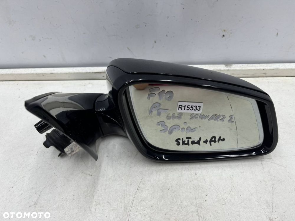Lusterko BMW 5 F10 F11 10-13r. 3 pin PRAWE elektryczne SKLADANE fotochrom zewnętrzne 668 SCHWARZ 2 - 2