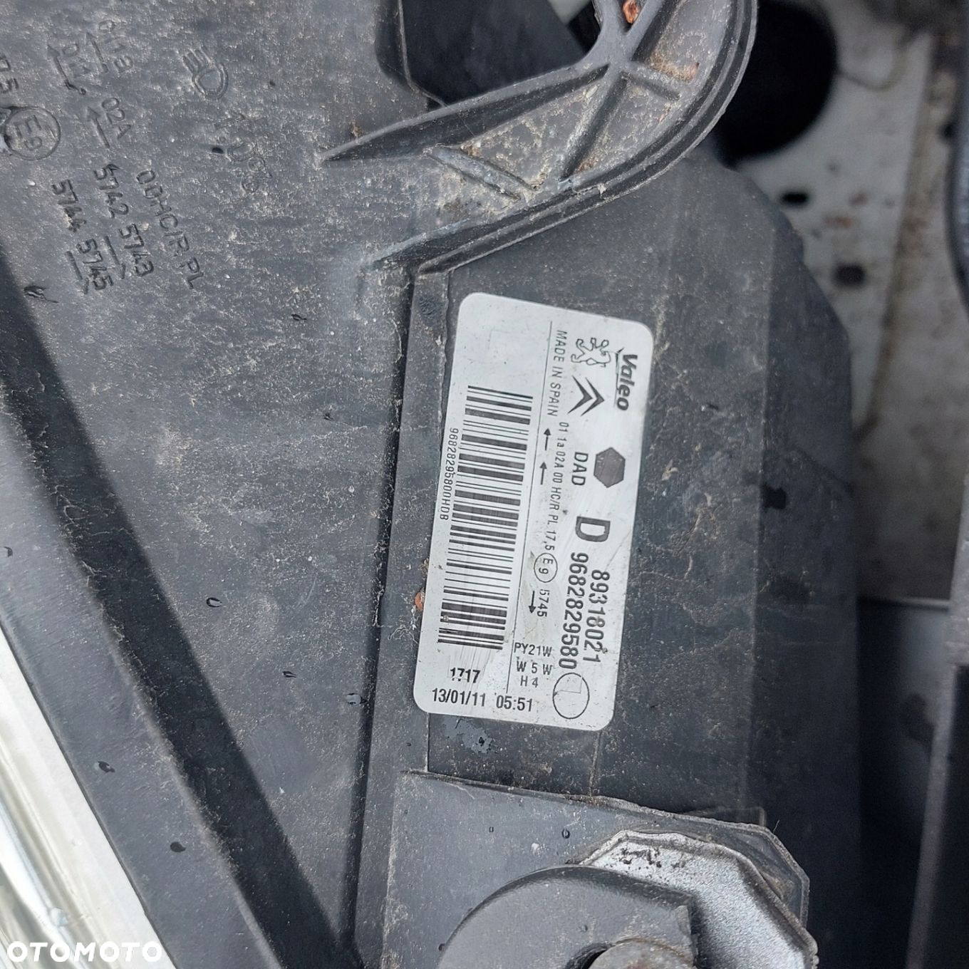 PEUGEOT PARTNER II  08-12  lampa lewa przód 968282960 EU - 3
