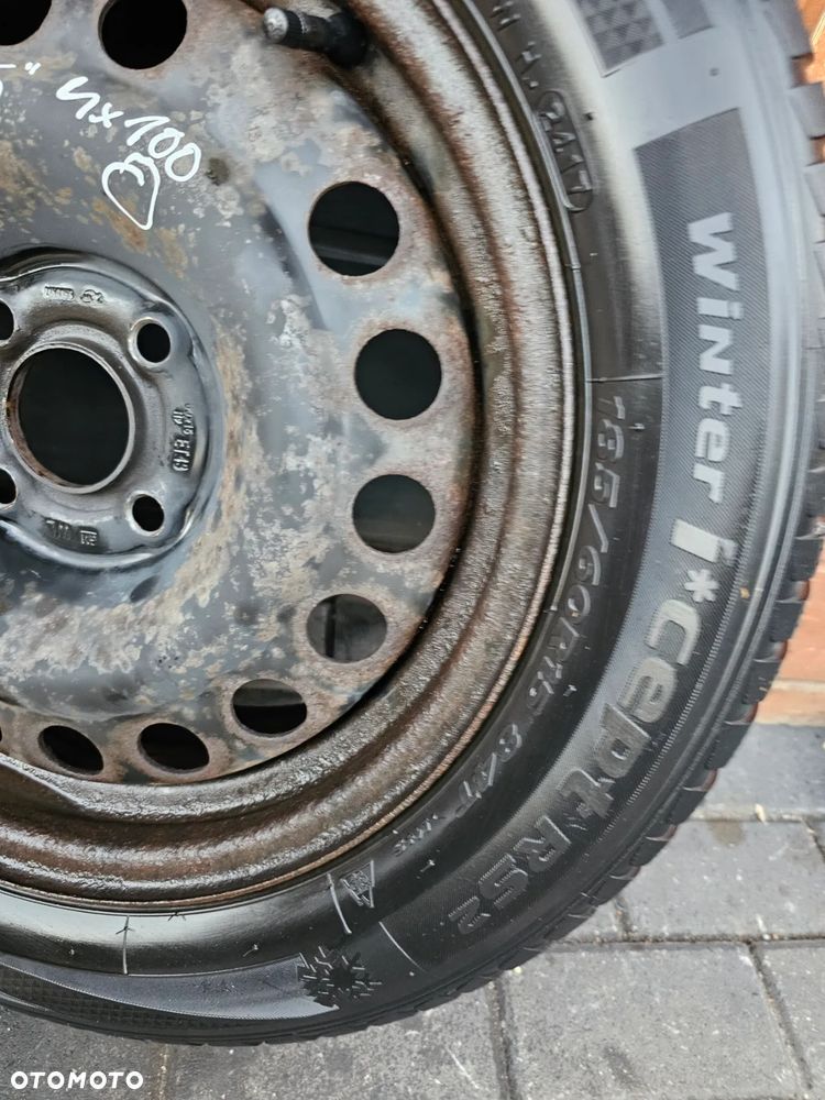 KOŁA FELGI STALOWE OPONY ZIMOWE 15 CALI OPEL ASTRA G H MERIVA A CORSA C D 4X100 185/60/15 ET43 - 9