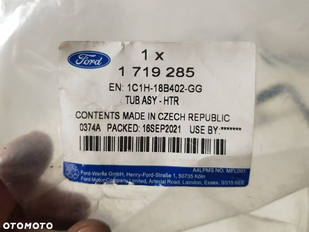 FABRYCZNIE NOWY ORYGINALNY WĄŻ PRZEWÓD RURA FORD 1c1h-18b402-gg 1719285 - 7