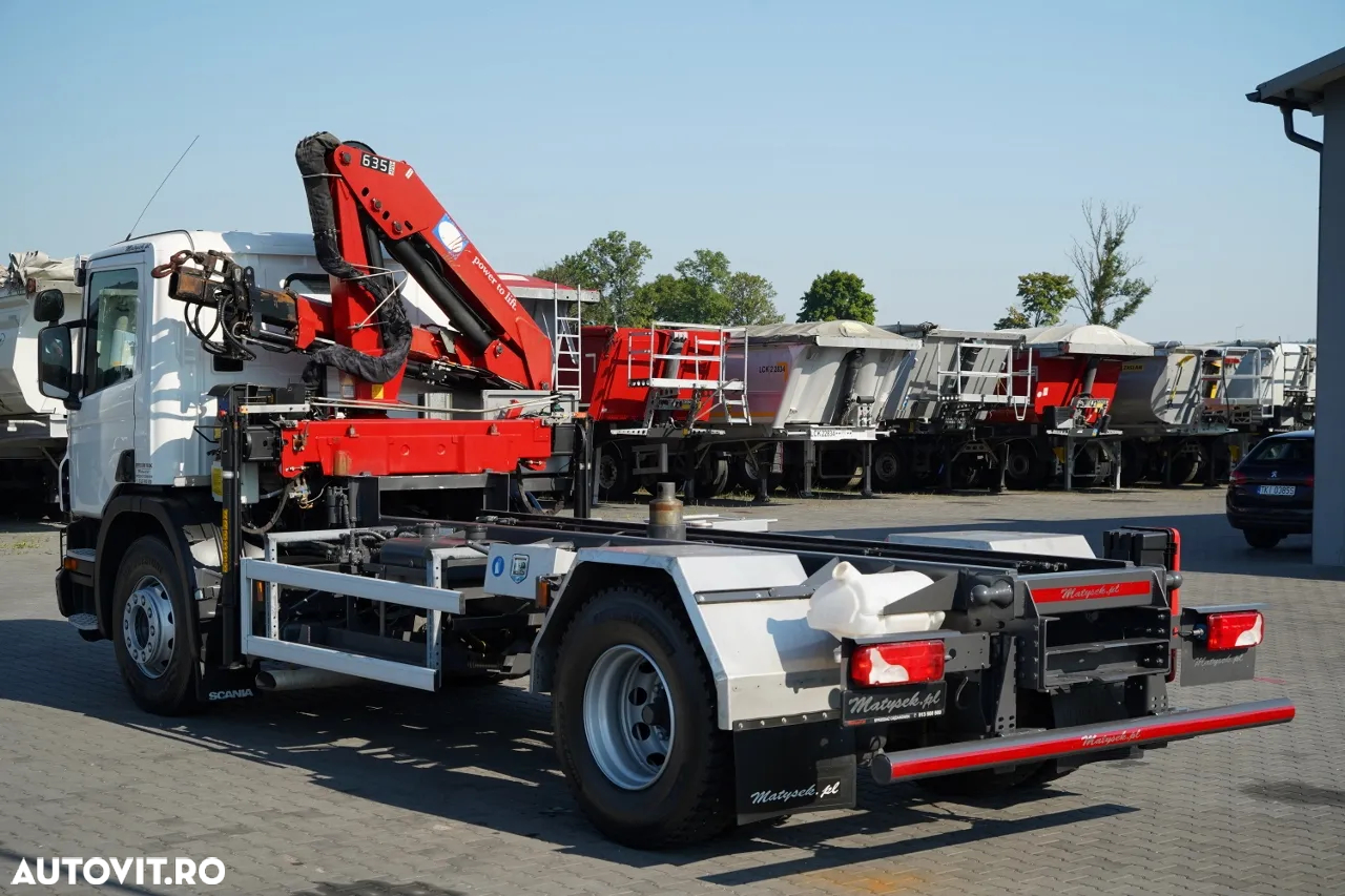 Scania P 280 / 4X2 / CILINDRU BASCUNĂ / + HMF 635 HDS / CAPACITATE DE RIDICARE 1.500 KG / EXTENSIE MAXIMĂ 7 M / RADIOCOMANDĂ / EURO 6 - 7