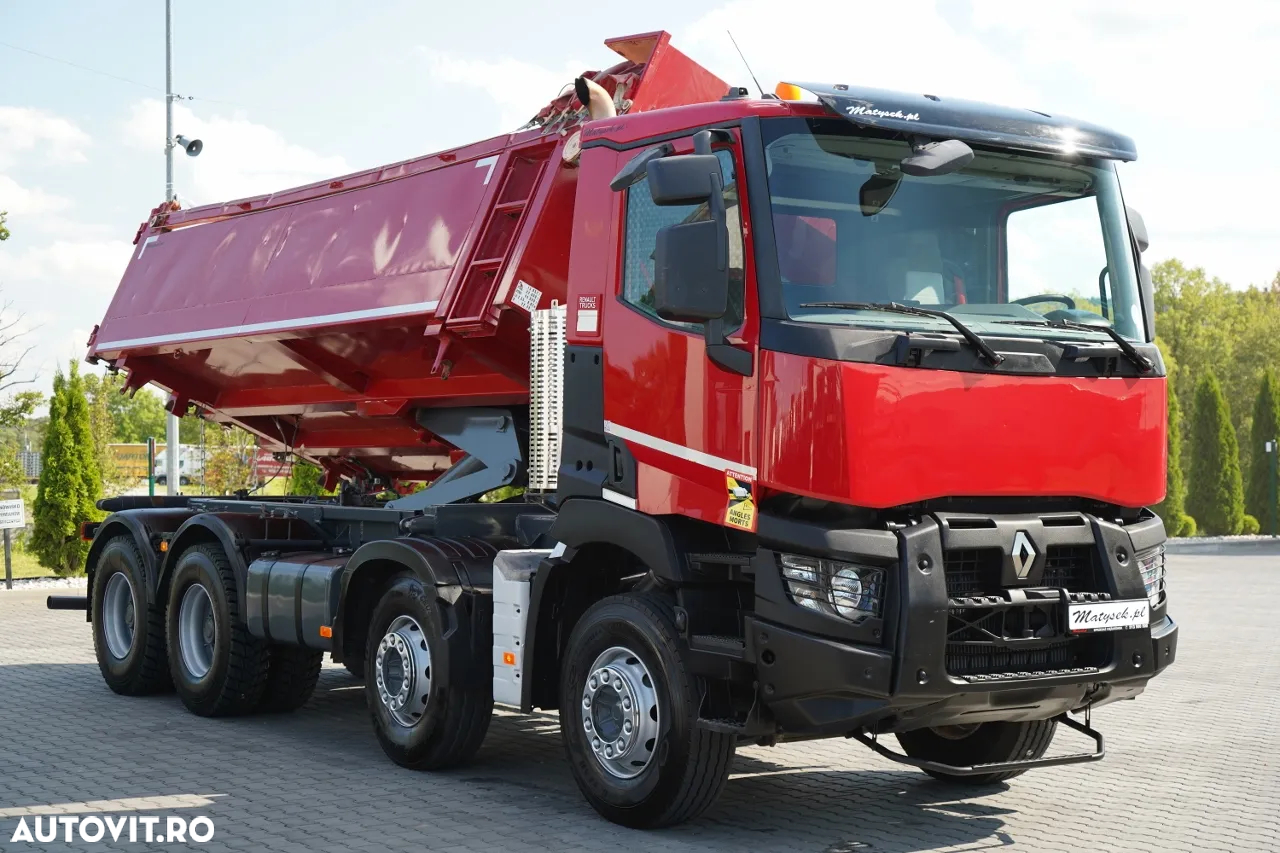Renault C 430 / 8x4 / BASCULATOR DUBLU - 6M / HAYON HIDRODOXY / TRAPĂ / ANVELOPE 100% / IMPORTAT - 5