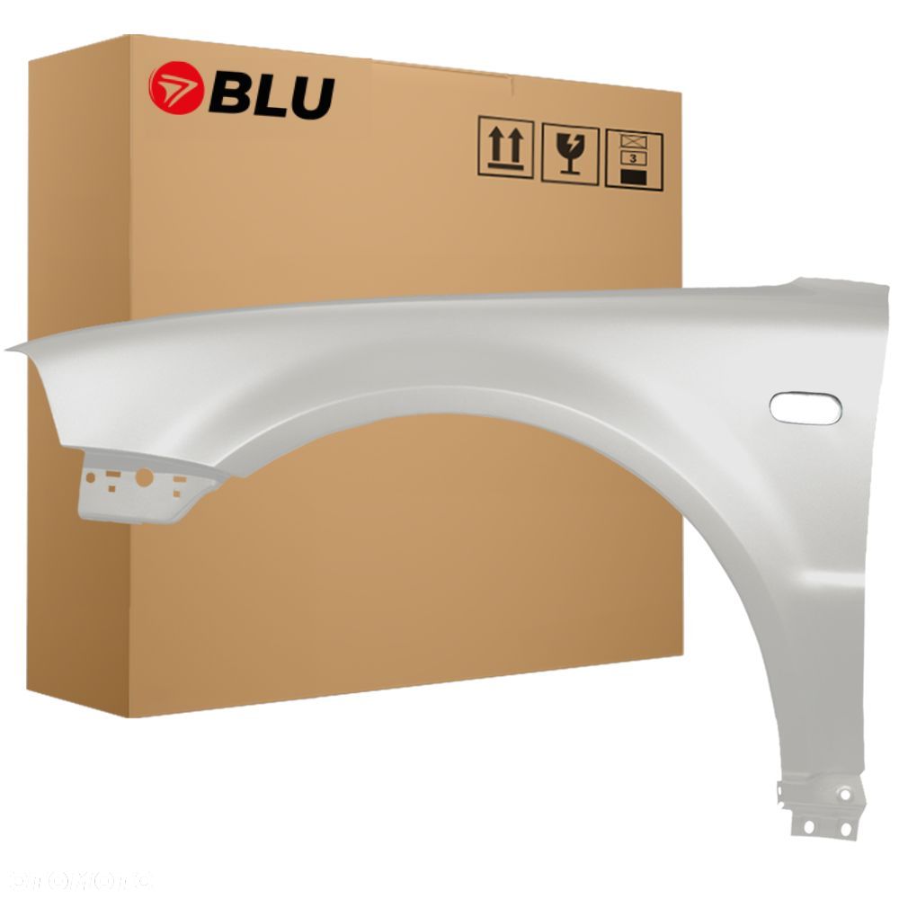 BLU Błotnik VOLKSWAGEN VW PASSAT B5 LIFT LB9A lewy biały 2000-2005 przód CandyWeiss - 1