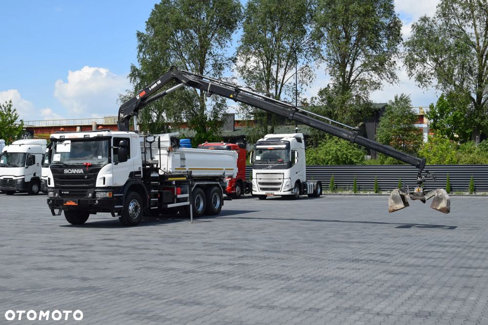 Scania P410 / 6x4 / EURO 6 / HDS HIAB X-HIDUO 158 B-3 / WYSUW x3 / ROTATOR / CHYWTAK / STEROWANIE RADIOWE / WYWROTKA / HYDROBURTA / AUTOMAT / KAMERA COFANIA / NAWIGACJA / HAK-ZACZEP / NISKI PRZEBIEG / 2018 / SERWISOWANY / SPROWADZONY - 19