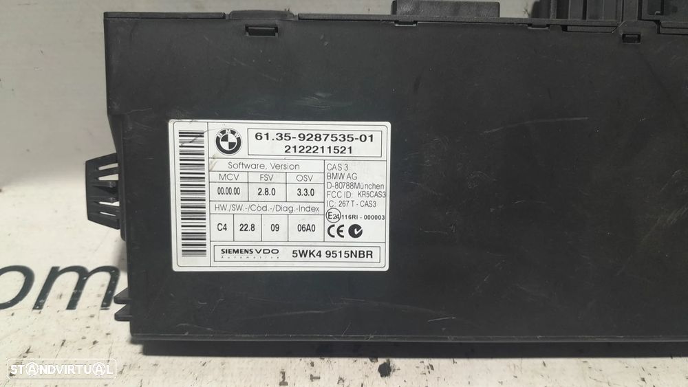 .Módulo Confort CAS 3 Original BMW Serie 1 3 5 9287535 - 3