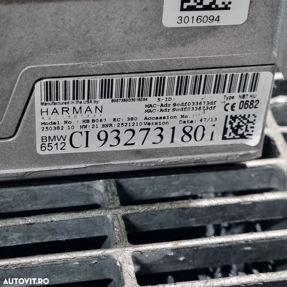 Cd player BMW X3 F25 2010 - 2014 (1478) 93273180I - 6