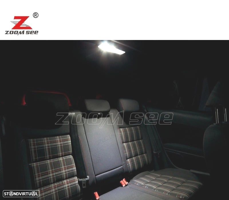 KIT COMPLETO DE 14 LÂMPADAS LED INTERIOR PARA VOLKSWAGEN VW GTI GOLF6 GOLF MK6 MK 6 VI MKVI 2010-20 - 4