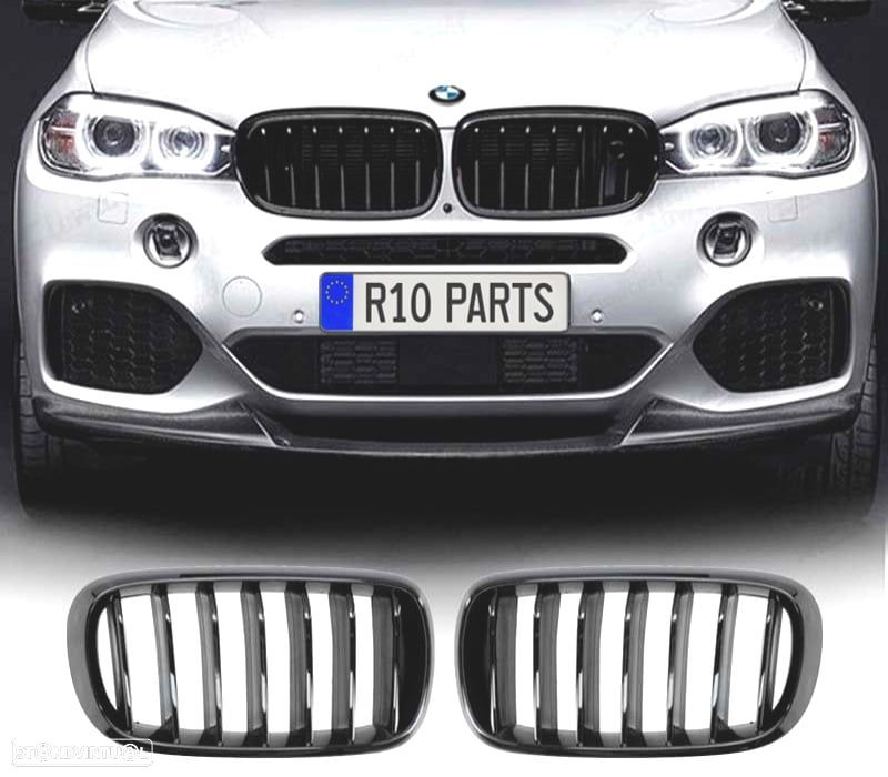 GRELHA FRONTAL BMW X6 F16 14- PRETO BRILHANTE - 1