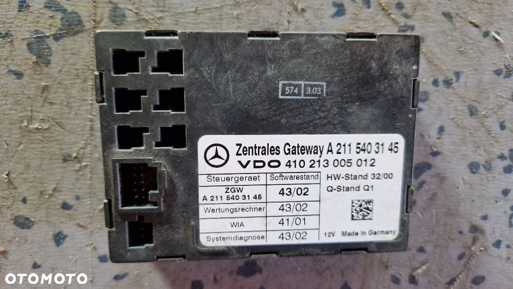 MERCEDES W211 MODUŁ GATEWAY A2115403145 - 1