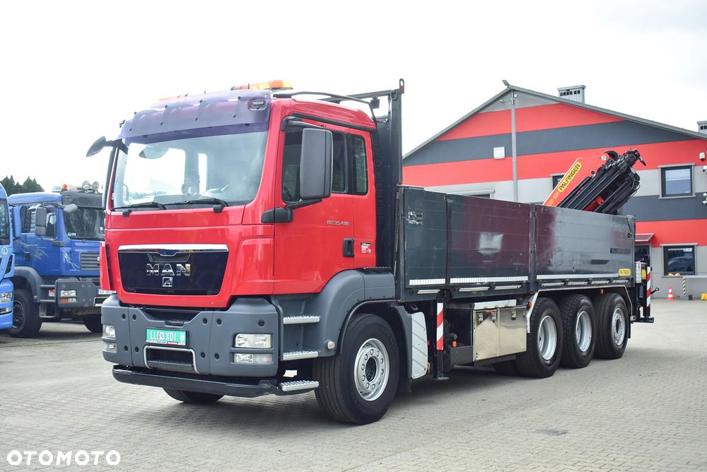 MAN TGS 35.480 Tridem 8x4 /Skrzynia 7.20m./ Palfinger PK 34002 SH/ Wciągarka/ 8 Segmentów/ 22m. / 5 i 6 Funcja/ Rotator/ Pilot/  Manual/ Euro 5/ Autokran/ Ladekran/ Kran/ HDS/ Seilwinde / Sprowadzony ! - 3